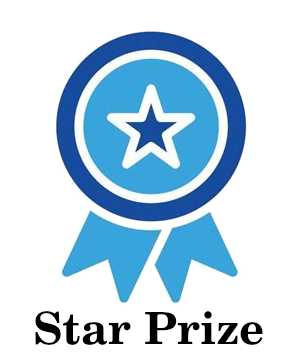 Raffle Star Prize Badge